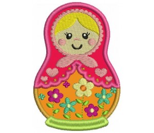 Stickmuster Matroschka Appli